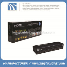 16 port Splitter HDMI, HDMI Splitter 1X16, HDMI V1.4, support 4K*2K, 3D, Full HD 1080P, engineering machine!